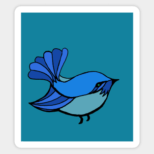 Blue Birdy Sticker